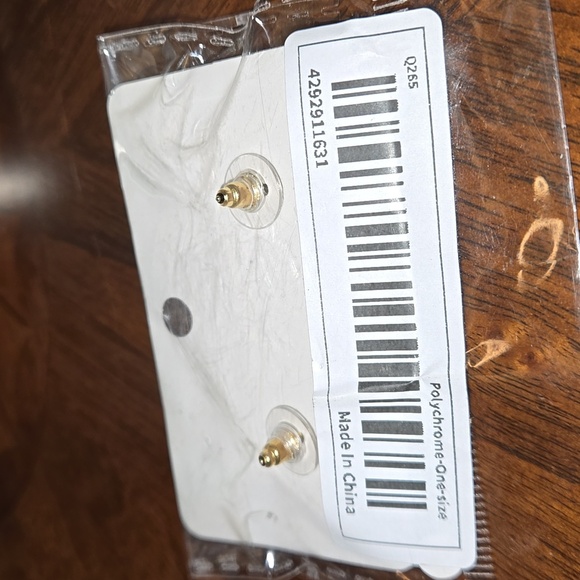 ♥️5 for $25♥️ Tree Leaf Stud Earrings / Blue-White / 925 SS ear needles - Picture 7 of 7